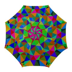 Colorful Triangles, oil painting art Golf Umbrellas