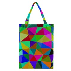 Colorful Triangles, oil painting art Classic Tote Bag