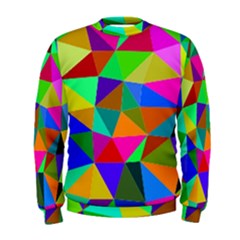 Colorful Triangles, oil painting art Men s Sweatshirt