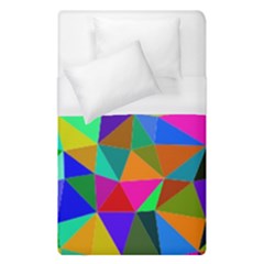 Colorful Triangles, oil painting art Duvet Cover (Single Size)