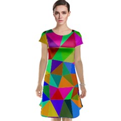 Colorful Triangles, oil painting art Cap Sleeve Nightdress