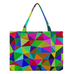 Colorful Triangles, oil painting art Medium Tote Bag