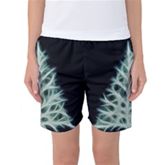 Christmas Fir, Green And Black Color Women s Basketball Shorts by picsaspassion