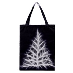 Christmas Fir, Black And White Classic Tote Bag by picsaspassion