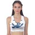 Blue Anchor,  Aquarel painting art Sports Bra View1