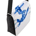 Anchor Aquarel painting art, soft blue Flap Messenger Bag (L)  View2