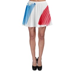 Tricolor Banner France Skater Skirt