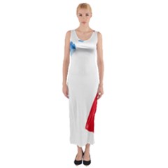 Tricolor Banner France Fitted Maxi Dress by picsaspassion