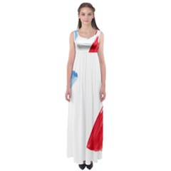 Tricolor Banner France Empire Waist Maxi Dress by picsaspassion