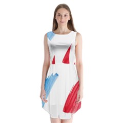 Tricolor Banner France Sleeveless Chiffon Dress   by picsaspassion