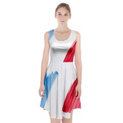 Tricolor Banner France Racerback Midi Dress by picsaspassion