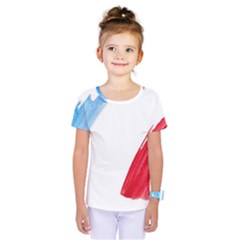 Tricolor Banner France Kids  One Piece Tee