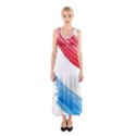 Tricolor banner watercolor painting, red blue white Sleeveless Maxi Dress View1