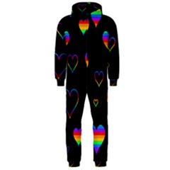 Rainbow Harts Hooded Jumpsuit (men)  by Valentinaart