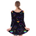 Rainbow harts Long Sleeve Velvet Skater Dress View2