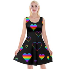 Rainbow Harts Reversible Velvet Sleeveless Dress by Valentinaart