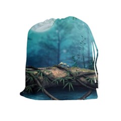 Mysterious Fantasy Nature Drawstring Pouches (extra Large) by Brittlevirginclothing