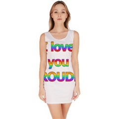 I Love You Proudly 2 Sleeveless Bodycon Dress by Valentinaart