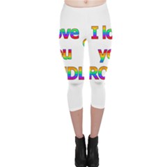 I Love You Proudly 2 Capri Leggings  by Valentinaart