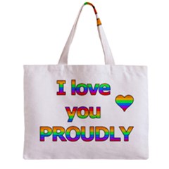 I Love You Proudly 2 Zipper Mini Tote Bag by Valentinaart