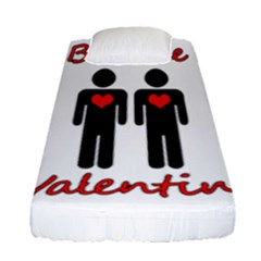 Be Mine Valentine Fitted Sheet (single Size) by Valentinaart