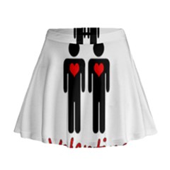 Be Mine Valentine Mini Flare Skirt by Valentinaart