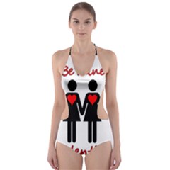 Be My Valentine 2 Cut-out One Piece Swimsuit by Valentinaart