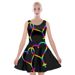 Love Is Love Velvet Skater Dress by Valentinaart