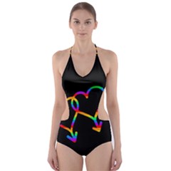 Love Is Love Cut-out One Piece Swimsuit by Valentinaart