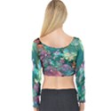 Butterflies, Bubbles, And Flowers Long Sleeve Crop Top View2
