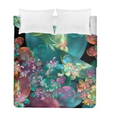 Butterflies, Bubbles, And Flowers Duvet Cover Double Side (full/ Double Size) by WolfepawFractals