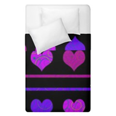 Purple And Magenta Harts Pattern Duvet Cover Double Side (single Size) by Valentinaart