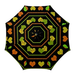 Colorful Harts Pattern Golf Umbrellas by Valentinaart