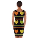 Colorful harts pattern Wrap Front Bodycon Dress View2