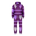 Purple harts pattern 2 Hooded Jumpsuit (Kids) View1