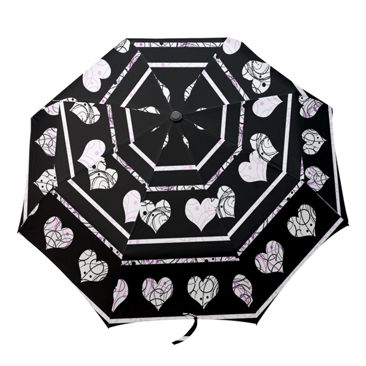 Elegant harts pattern Folding Umbrellas