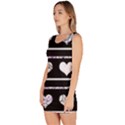 Elegant harts pattern Sleeveless Bodycon Dress View2