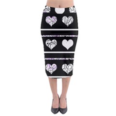 Elegant Harts Pattern Midi Pencil Skirt by Valentinaart