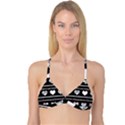 Elegant harts pattern Reversible Tri Bikini Top View3