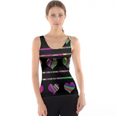 Colorful Harts Pattern Tank Top