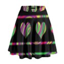 Colorful harts pattern High Waist Skirt View1