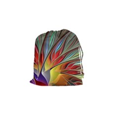 Fractal Bird Of Paradise Drawstring Pouch (small) by WolfepawFractals