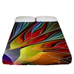 Fractal Bird Of Paradise Fitted Sheet (king Size) by WolfepawFractals