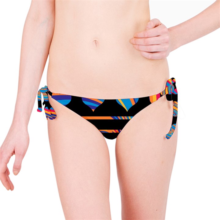 Colorful harts pattern Bikini Bottom