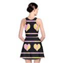 Pink and yellow harts pattern Reversible Skater Dress View2