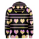 Pink and yellow harts pattern Men s Pullover Hoodie View2