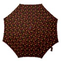 Exotic Colorful Flower Pattern Hook Handle Umbrellas (Large) View1