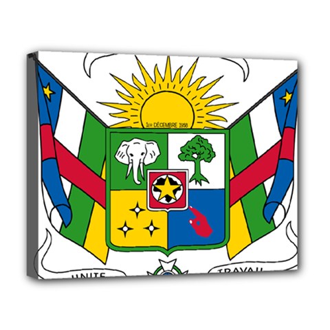 Coat Of Arms Of The Central African Republic Deluxe Canvas 20  X 16   by abbeyz71