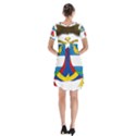 Coat of Arms of Colombia Short Sleeve V-neck Flare Dress View2