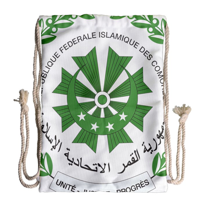 National Seal of the Comoros Drawstring Bag (Large)